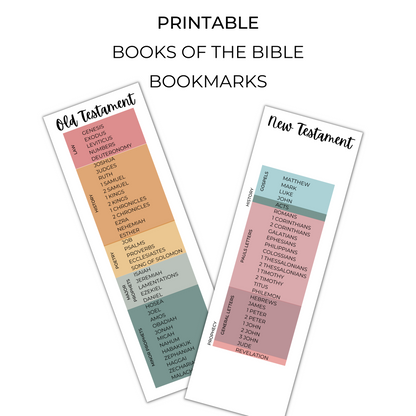 Printable Books of the Bible Bookmarks *Digital Download*