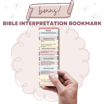 Printable Bible Study Color Code & Bible Study Color Code Bookmark *Digital Download*