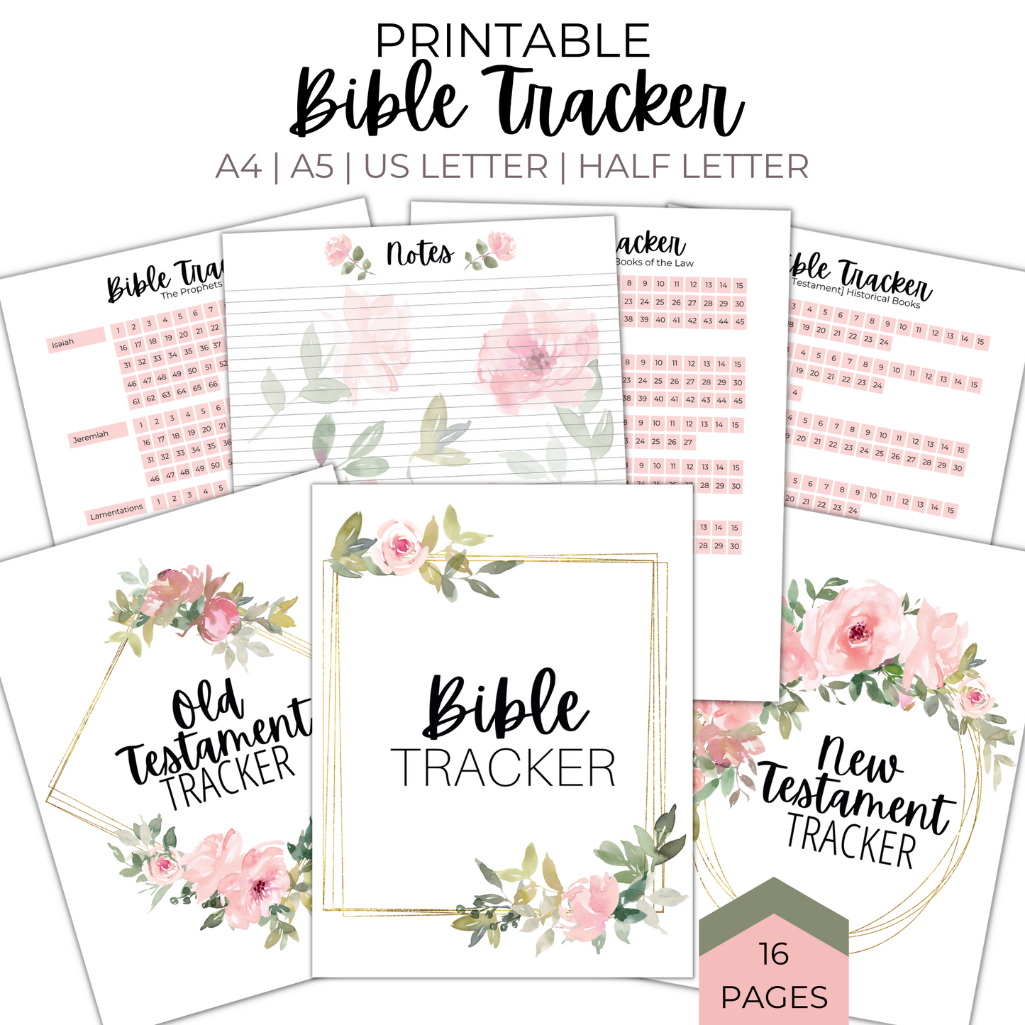 Printable Bible Tracker, Bible Reading Tracker *Digital Download*