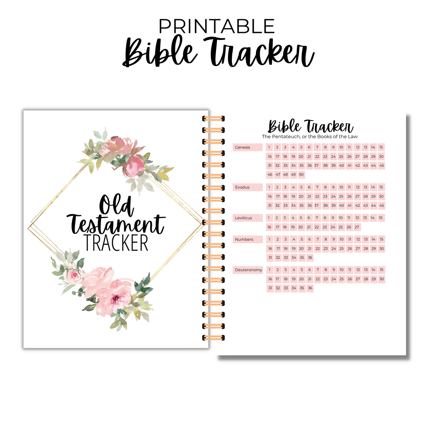 Printable Bible Tracker, Bible Reading Tracker *Digital Download*