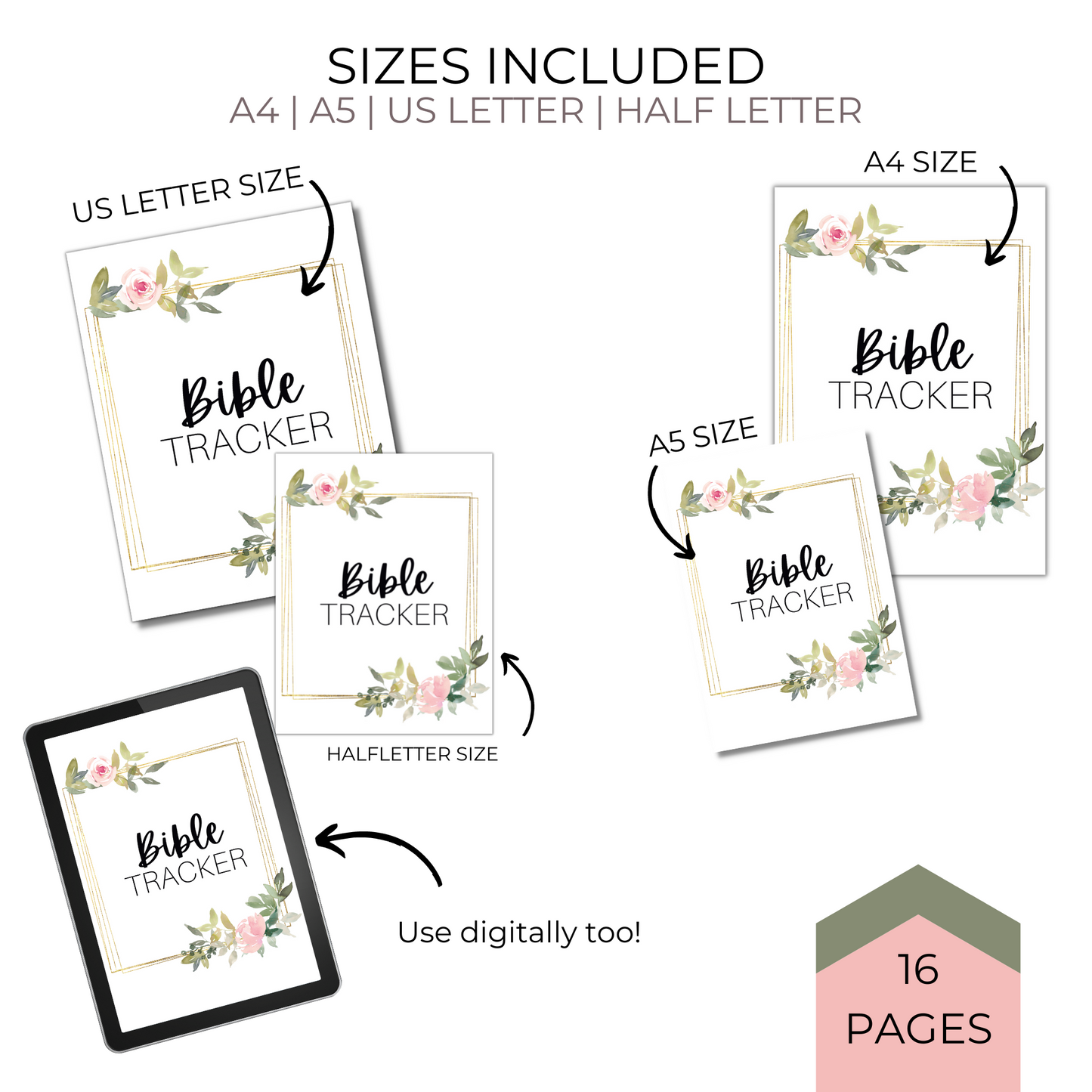 Printable Bible Tracker, Bible Reading Tracker *Digital Download*